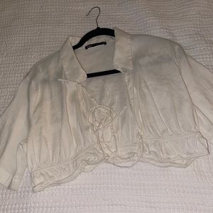 Zara cream light summer shirt